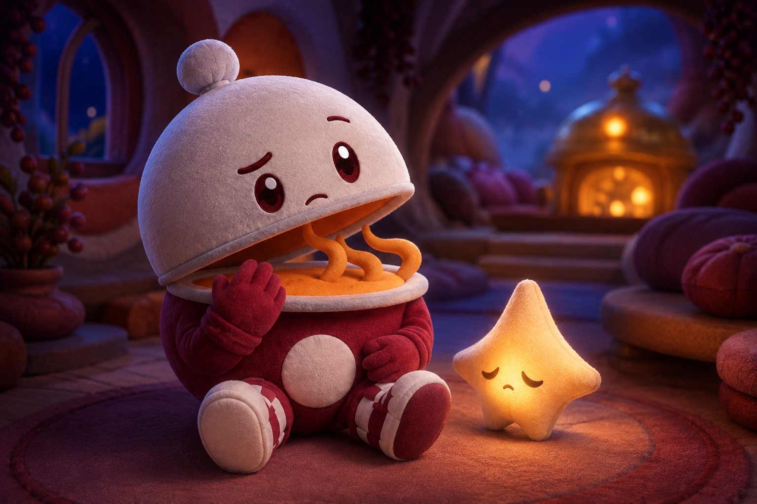 Clovie comforting a little star whose light has gone dim